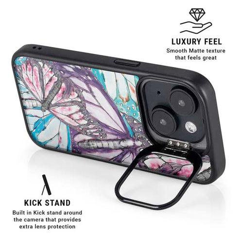 California Monarch Collage iPhone 14 Kickstand Case