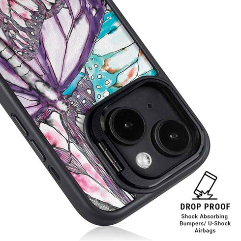 California Monarch Collage iPhone 15 Plus Kickstand Case
