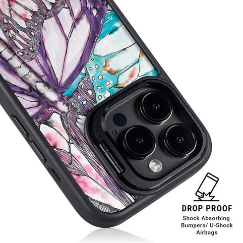 California Monarch Collage iPhone 15 Pro Max Kickstand Case