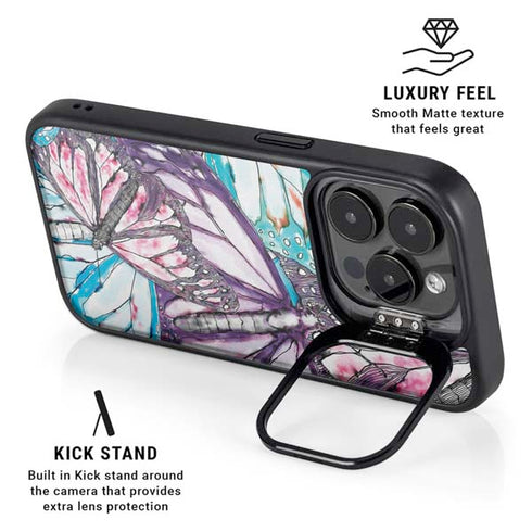 California Monarch Collage iPhone 16 Pro Max Kickstand Case