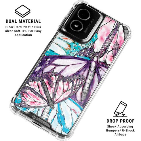 California Monarch Collage Moto G Power 5G (2024) Clear Case