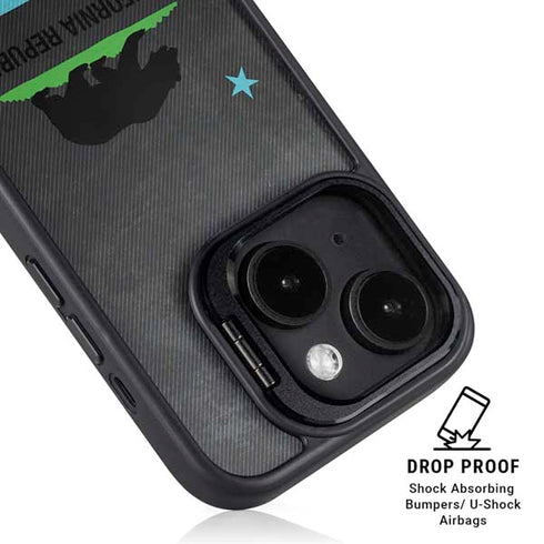 California Neon Republic iPhone 15 Kickstand Case