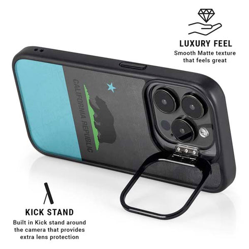California Neon Republic iPhone 15 Pro Max Kickstand Case