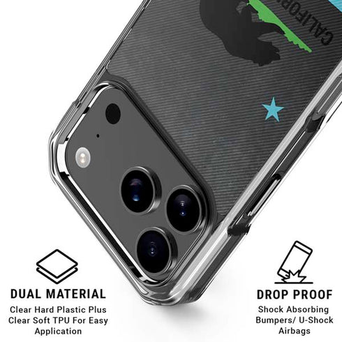 California Neon Republic iPhone 18 Pro Clear Case