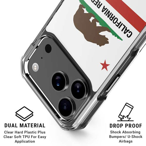 California Republic iPhone 18 Pro Clear Case