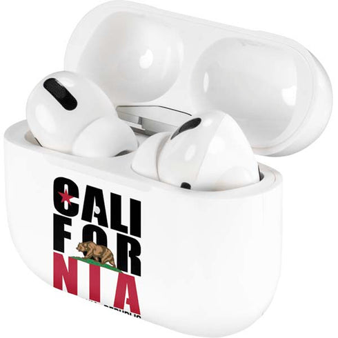 California White Block AirPods Skins