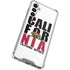 California White Block Gabb Phone 4 Clear Case