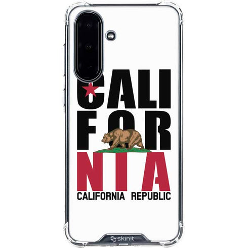 California White Block Galaxy A36 5G Clear Case