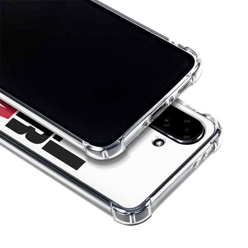 California White Block Galaxy A36 5G Clear Case