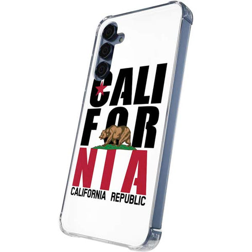 California White Block Galaxy A55 5G Clear Case