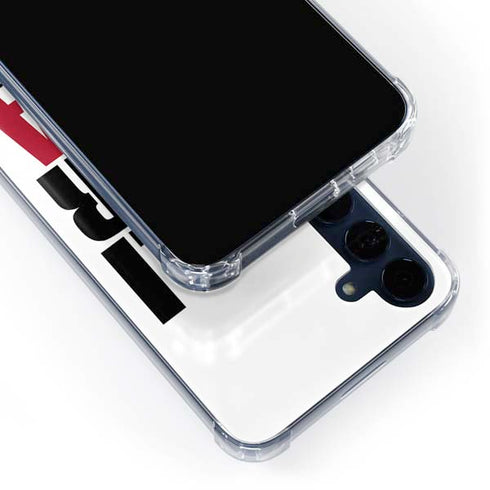 California White Block Galaxy A55 5G Clear Case