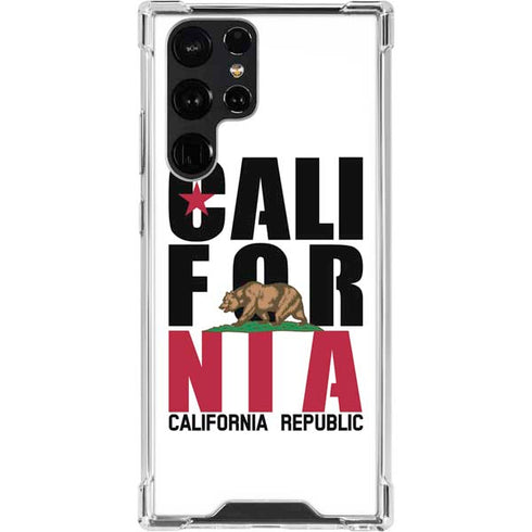 California White Block Galaxy S23 Ultra Clear Case