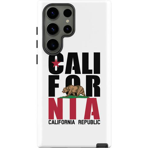 California White Block Galaxy S23 Ultra Pro Case