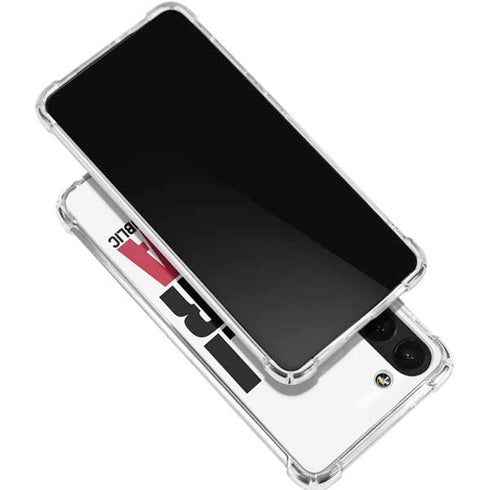 California White Block Galaxy S24 FE Clear Case