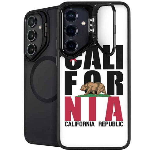 California White Block Galaxy S25 Kickstand Case