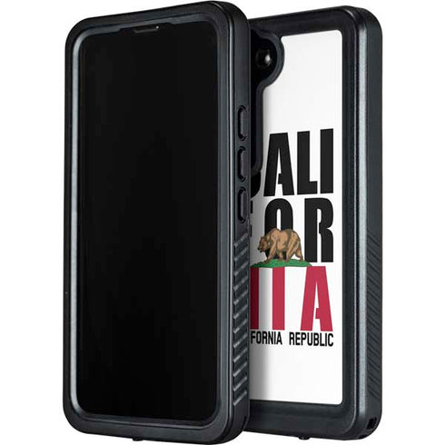 California White Block Galaxy S24 Waterproof Case