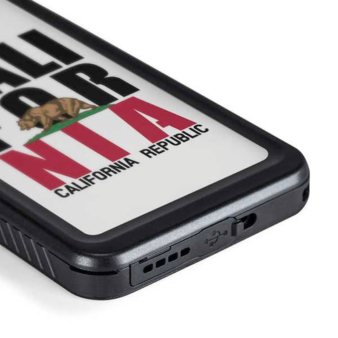 California White Block Galaxy S24 Waterproof Case