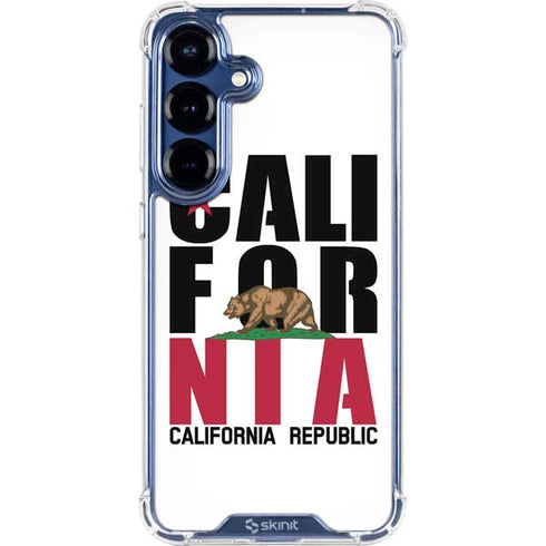 California White Block Galaxy S25 Clear Case