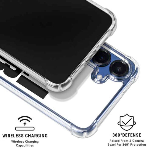California White Block Galaxy S25 Clear Case