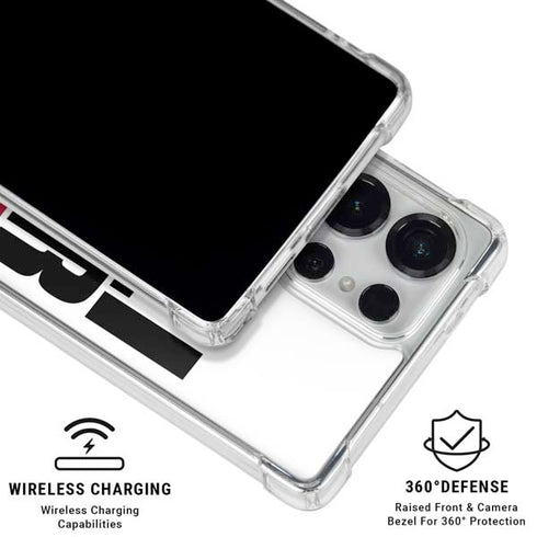 California White Block Galaxy S25 Ultra Clear Case