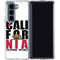 California White Block Galaxy Z Fold5 5G Clear Case