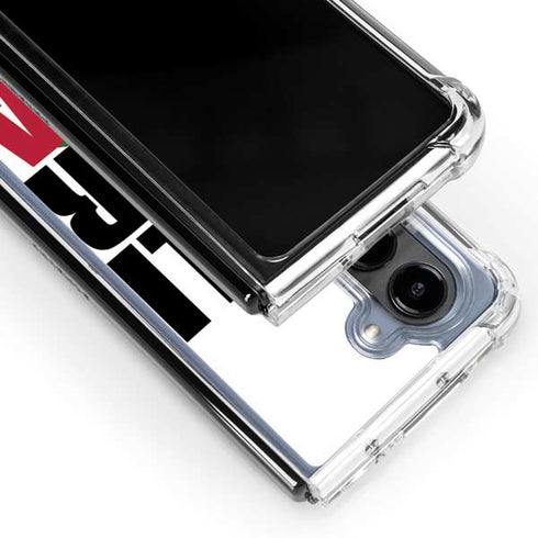 California White Block Galaxy Z Fold5 5G Clear Case