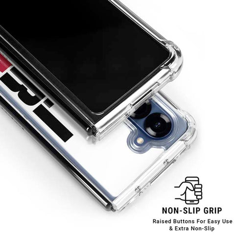 California White Block Galaxy Z Fold6 Clear Case