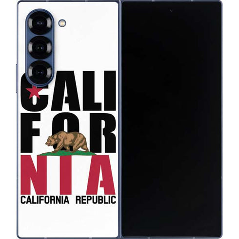 California White Block Galaxy Z Fold6 Skin