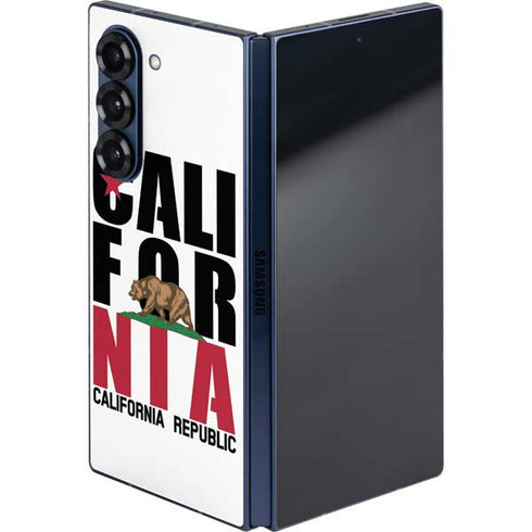 California White Block Galaxy Z Fold6 Skin