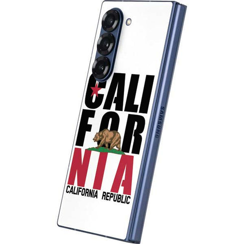 California White Block Galaxy Z Fold6 Skin