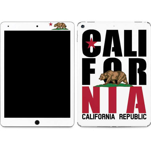 California White Block iPad Skins