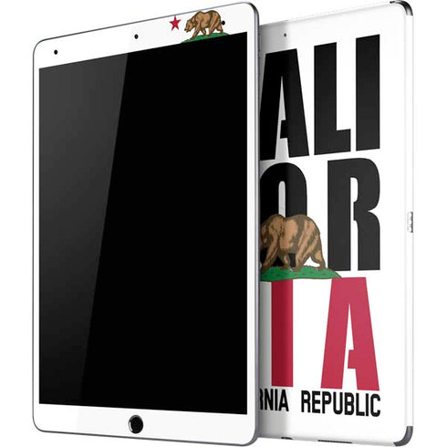 California White Block iPad Skins