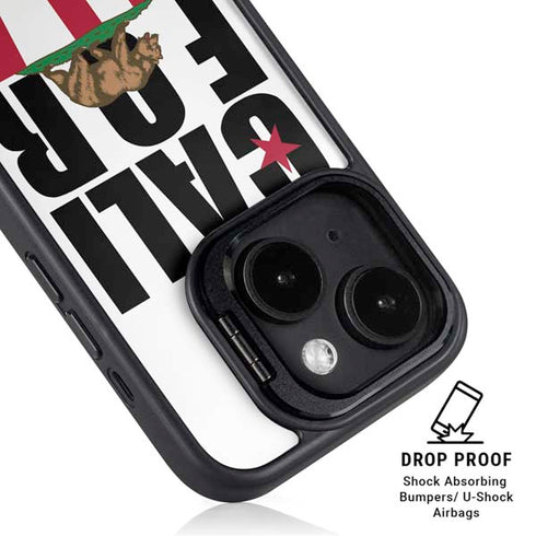 California White Block iPhone 14 Plus Kickstand Case