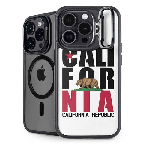 California White Block iPhone 14 Pro Max Kickstand Case