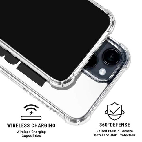 California White Block iPhone 15 Clear Case