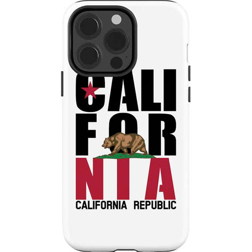 California White Block iPhone 15 Pro Impact Case