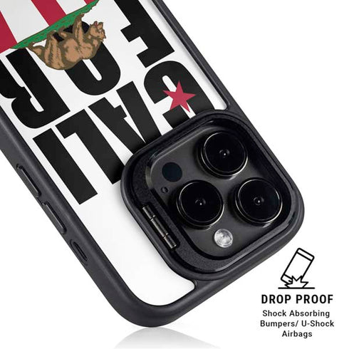 California White Block iPhone 15 Pro Kickstand Case