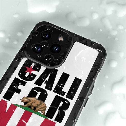California White Block iPhone 15 Pro Waterproof Case