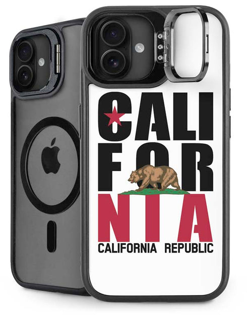 California White Block iPhone 16 Plus Kickstand Case