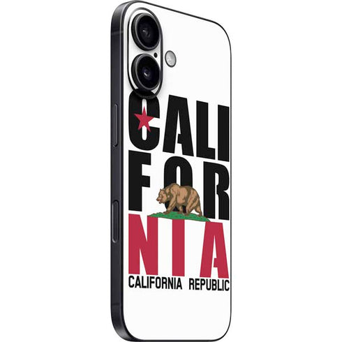 California White Block iPhone 16 Plus Skin
