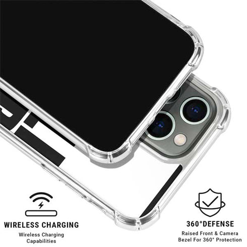 California White Block iPhone 16 Pro Clear Case
