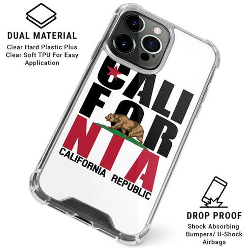 California White Block iPhone 16 Pro Clear Case