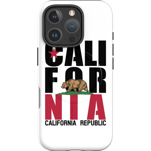 California White Block iPhone 16 Pro Magsafe Impact Case