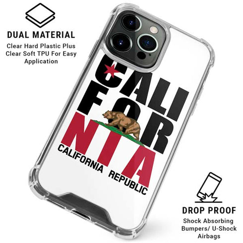 California White Block iPhone 16 Pro Max Clear Case