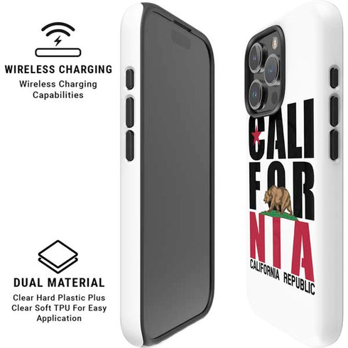 California White Block iPhone 16 Pro Max Magsafe Impact Case