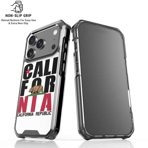 California White Block iPhone 18 Pro Clear Case
