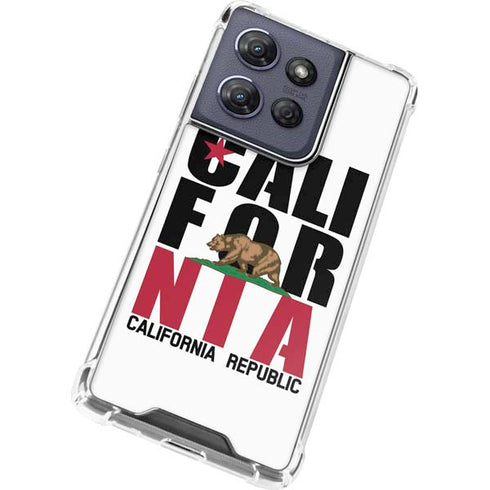 California White Block Moto G 5G (2025) Clear Case