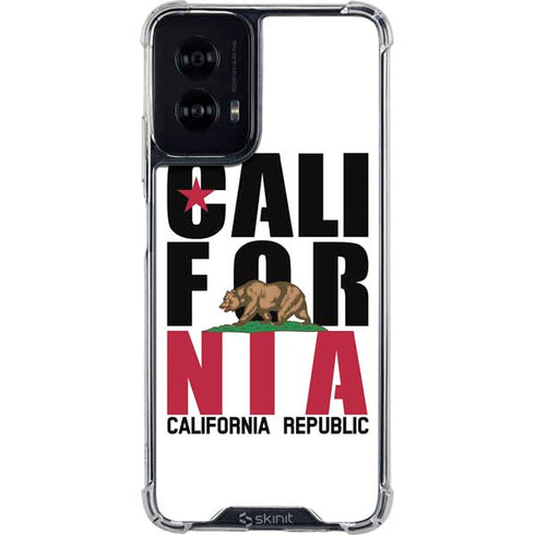California White Block Moto G Power 5G (2024) Clear Case