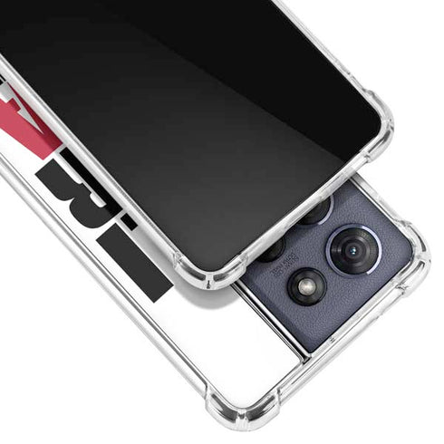 California White Block Moto G Stylus 5G (2025) Clear Case