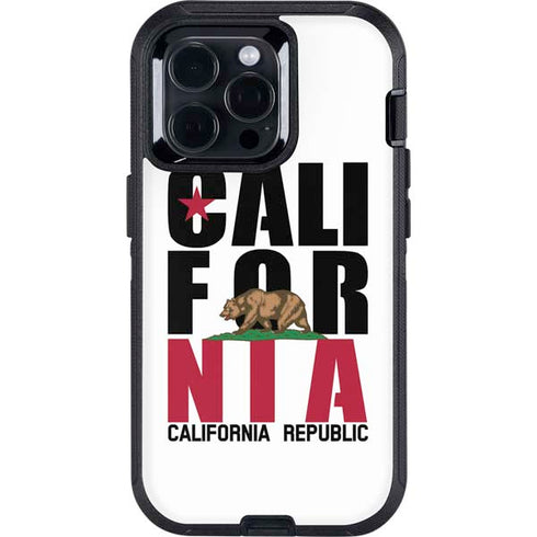 California White Block Otterbox Defender iPhone Skin